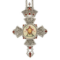 Хрест латунний з принтом і ланцюгом арт. BJ0190L-2+73L Хрест латунний з принтом і ланцюгом арт. BJ0190L-2+73L