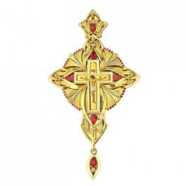 Хрест для священнослужителя латунний позолочений арт. 2.10.0049лп-2