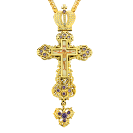 Хрест з ланцюгом для священика латунний  арт. 2.10.0006лп-2^1лп