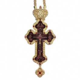 Хрест латунний в позолоті з камінням арт. 2.10.0420лп-13^1лп
