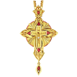 Хрест для священика латунний позолочений з ланцюгом  арт. 2.10.0049лп-2^1лп