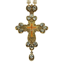 Хрест срібний для священика з ланцюгом  арт. 2.10.0079п-2^48п