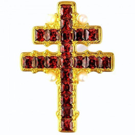 Хрест срібний в позолоті на клобук арт. 2.7.1633п