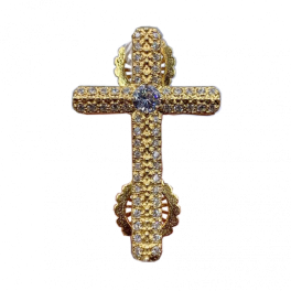 Хрест на клобук латунний в позолоті арт. 2.7.0970лп