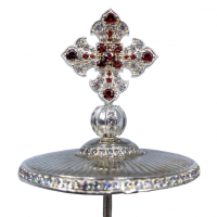 Хрест на митру священнослужителя латунний в срібленні арт. 2.7.0762л
