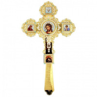 Хрест напрестольний латунний з позолотою арт. 2.7.1562лп