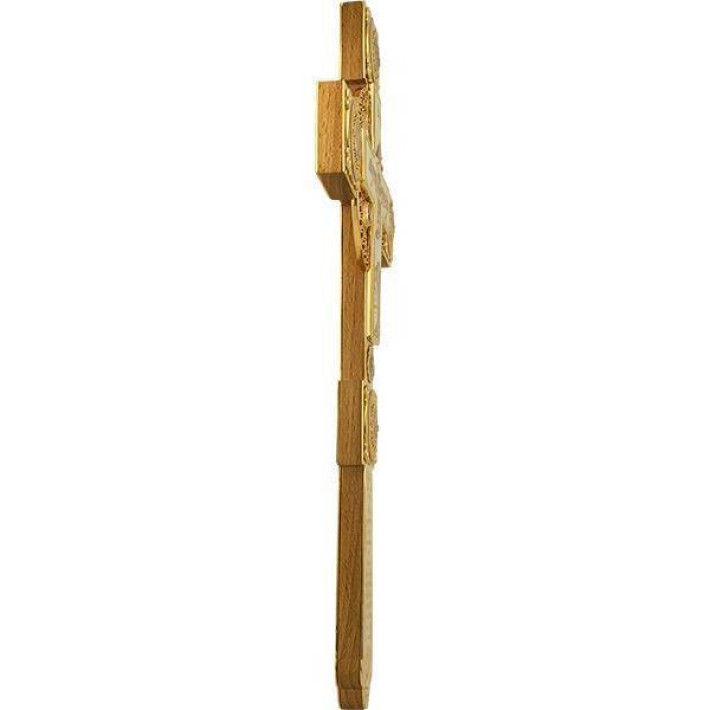 Хрест Напрестольний латунний в позолоті на дереві арт. 2.7.1221лп
