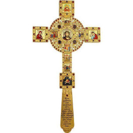 Хрест напрестольний декорований позолочений  арт. 2.7.1108лп