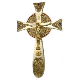 Хрест напрестольний латунний з фрагментарною позолотою  арт. 2.7.0835лф