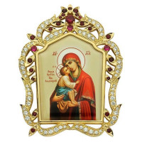 Накладка на митру латунна з каменями арт. BG0468LP Накладка на митру латунна з каменями арт. BG0468LP