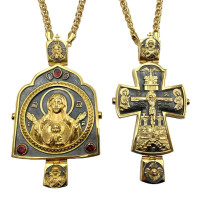 Архієрейський набір латунний в позолоті і посрібленні з чорнінням і ланцюгами арт. BG1589LPR+1LP-SET Архієрейський набір латунний в позолоті і посрібленні з чорнінням і ланцюгами арт. BG1589LPR+1LP-SET