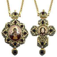 Архієрейський набір латунний в позолоті і срібленні з чорнінням і ланцюгами арт. BG1675LPR-2+1LP-SET Архієрейський набір латунний в позолоті і срібленні з чорнінням і ланцюгами арт. BG1675LPR-2+1LP-SET