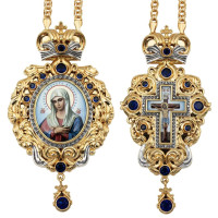 Архієрейський набір латунний в позолоті з фрагментарним срібленням і ланцюгами арт. BG1136LPR-2+1LP-SET Архієрейський набір латунний в позолоті з фрагментарним срібленням і ланцюгами арт. BG1136LPR-2+1LP-SET