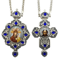 Архієрейський набір латунний в срібленні з чорнінням і ланцюгами арт. BG1675LR-2+1L-SET Архієрейський набір латунний в срібленні з чорнінням і ланцюгами арт. BG1675LR-2+1L-SET