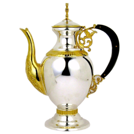 Чайник для теплоти латунний з фрагментарною позолотою арт. 2.7.1306лф