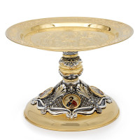 Дискос латунний у позолоті з чорнінням арт. BG1650LPR