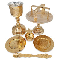 Євхаристійний набір комбінований у позолоті арт. BG0033KLP-SET+7