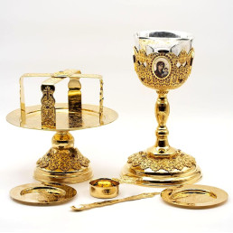 Євхаристійний набір комбінований в позолоті арт. BG0894KLP-2-SET+7