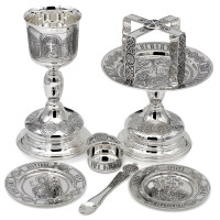 Євхаристійний набір комбінований в посрібленні арт. BG1759KLR-SET+7 Євхаристійний набір комбінований в посрібленні арт. BG1759KLR-SET+7