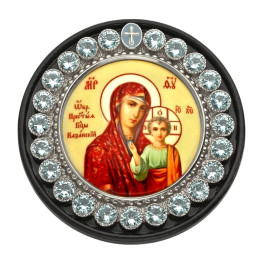 Ікона для автомобіля срібна Божа Матір Казанська арт. 2.79.0061