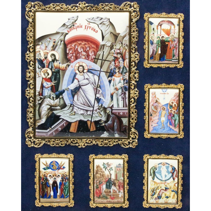 Ікона настінна латунна Двунадесяті свята  арт. 2.14.0143лп