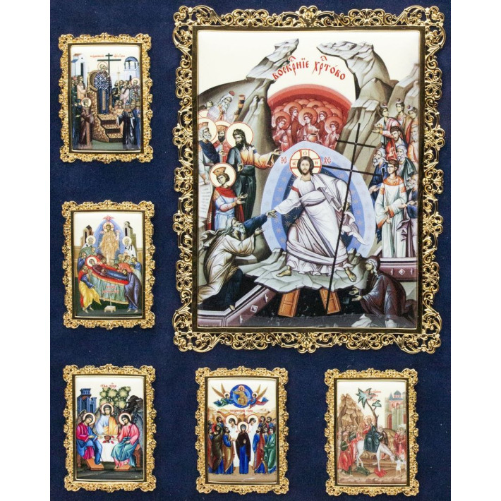 Ікона настінна латунна Двунадесяті свята  арт. 2.14.0143лп