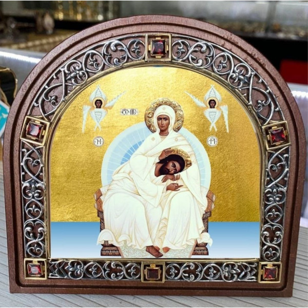 Ікона латунна Божої Матері "Матір лагідності" арт. 2.78.0380227лф