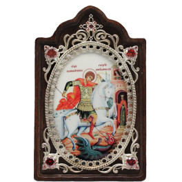 Ікона латунна Святий великомученик Георгій Побідоносець арт. 2.78.0606л