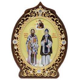 Ікона латунна в позолоті Святий Симеон і Святий Сава Сербський арт. 2.78.09006лп