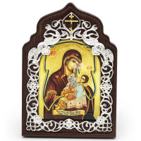 Ікона латунна в срібленні образ Богородиці «Брюссельська» арт. BGH0899L