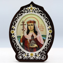 Ікона настільна латунна Свята благовірна цариця Грузії Тамара Велика арт. 2.78.09048л