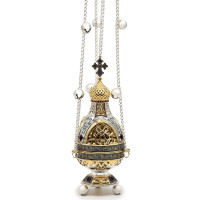 Кадило латунне в позолоті з чорнінням арт. BG1926LFR Кадило латунне в позолоті з чорнінням арт. BG1926LFR