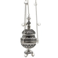 Кадило латунне в срібленні з чорнінням арт. BG1932LR Кадило латунне в срібленні з чорнінням арт. BG1932LR