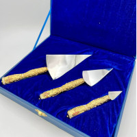 Набір копій для літургії з латуні в позолоті зі вставками арт. BG0566LP-SET