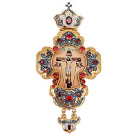 Хрест для священика з латуні в позолоті з срібленням арт. BJ0329LPR-2