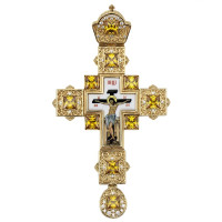 Хрест для священика латунний позолочений з прикрасами арт. BJ0155LP-2