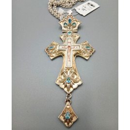 Хрест для священика латунний з ланцюгом арт. BJ0138L-2+1L