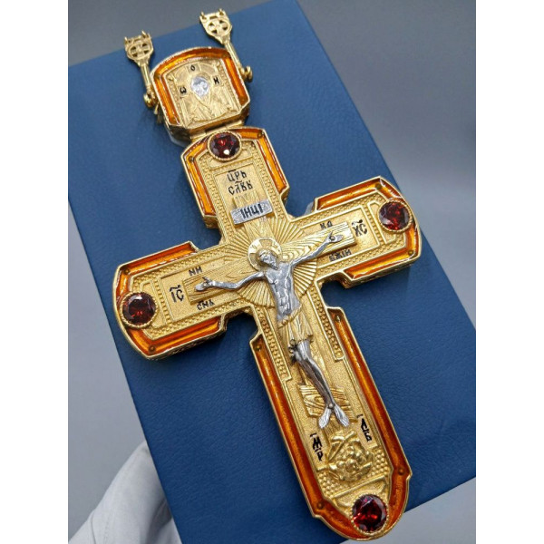 Хрест для священика з ланцюгом позолочений арт. BJ0171LP+39LP