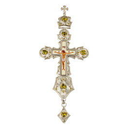 Хрест з ювелірного сплаву в срібленні з принтом арт. 2.10.0001л-2