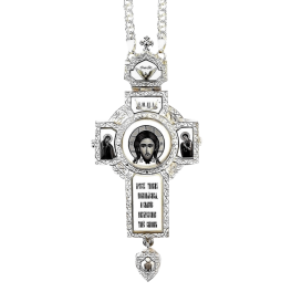 Хрест латунний з деколью і ланцюгом арт. 2.10.0409л-2^1л