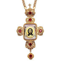 Хрест латунний в позолоті з принтом і з ланцюгом арт. BJ0340LP-2+1LP Хрест латунний в позолоті з принтом і з ланцюгом арт. BJ0340LP-2+1LP