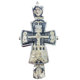 Хрест латунний у срібленні з родіюванням арт. 2.10.0408лр