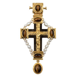 Хрест наперсний для священика латунний у позолоті арт. 2.10.0406лп