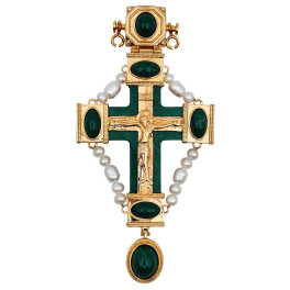 Хрест наперсний для священика латунний у позолоті арт. BJ0406LP