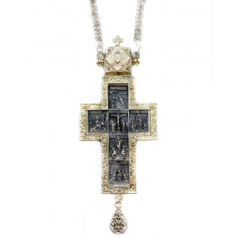 Хрест наперсний для священика срібний із ланцюгом арт. 2.10.0391^1