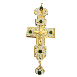 Хрест наперсний з ювелірного сплаву позолочений арт. 2.10.0030лп