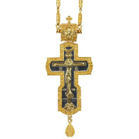 Хрест православний наперсний із латуні в позолоті з ланцюгом арт. BJ0187LPR+76LP Хрест православний наперсний із латуні в позолоті з ланцюгом арт. BJ0187LPR+76LP