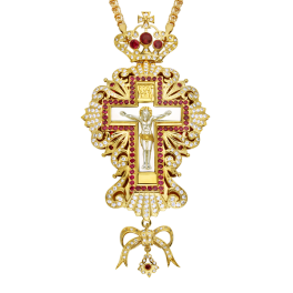Хрест православний срібний позолочений з ланцюгом арт. 2.10.0070п^1п