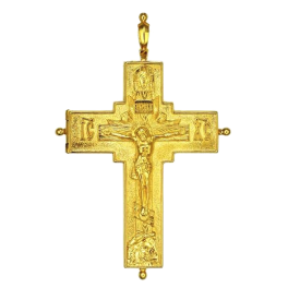 Хрест православний срібний у позолоті арт. 2.10.0067п
