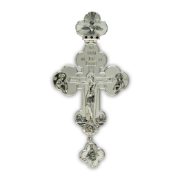 Хрест протоієрейський для священнослужителя латунний у срібленні арт. 2.10.0048л